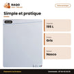 Cong Horizontalnasco 195L – Gris – Refroidissement Rapide – 1PORTE | KNAS-350