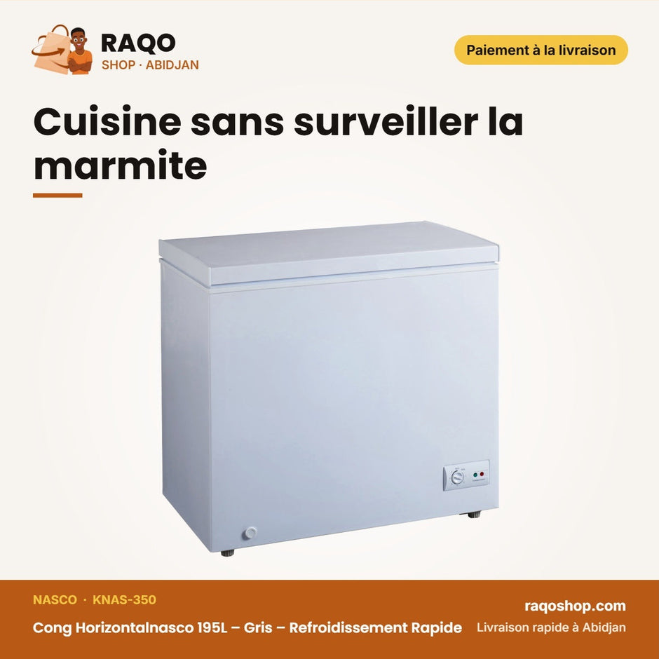 Cong Horizontalnasco 195L – Gris – Refroidissement Rapide – 1PORTE | KNAS-350