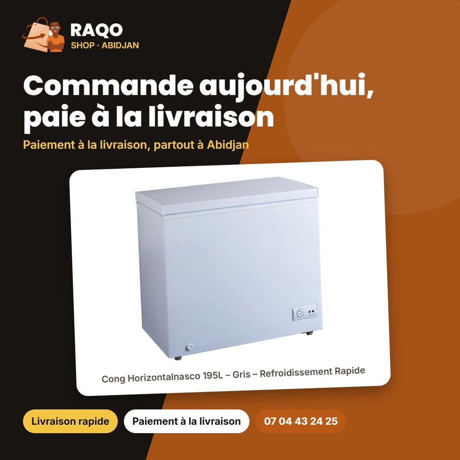 Cong Horizontalnasco 195L – Gris – Refroidissement Rapide – 1PORTE | KNAS-350