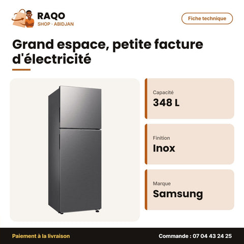 Réfrigérateur Samsung 348L – Frost Free – Refined Inox Pet | RT35CG5421S9GR
