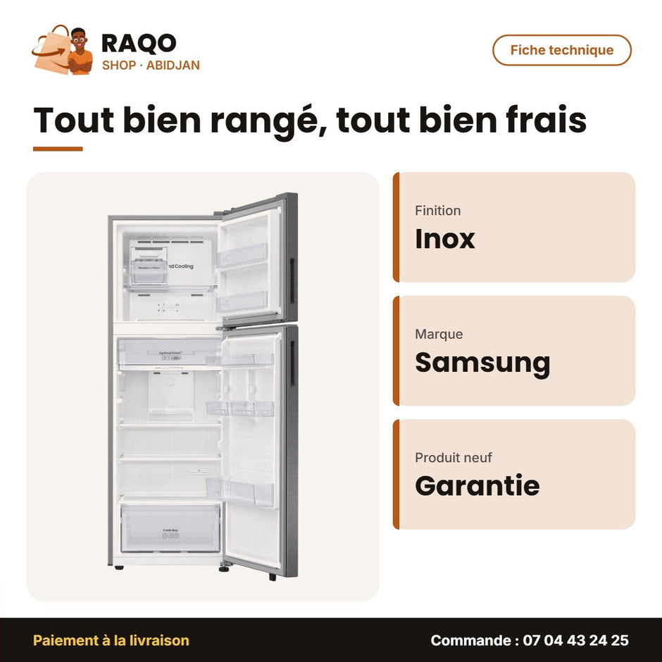 Réfrigérateur Samsung – Frost Free – Refined Inox – All Around Cooling | RT31CG5420S9MU