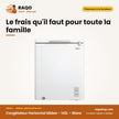 Congélateur Horizontal Midea – 142L – Blanc – 1 Panier Interne | MIDEA_MDRC207SLF01