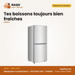 Réfrigérateur Combiné Nasco – 132LT(106LT Net) – 2TIROIRS – Silver | NASD2-132FL