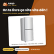 Réfrigérateur Combiné Nasco – 132LT(106LT Net) – 2TIROIRS – Silver | NASD2-132FL