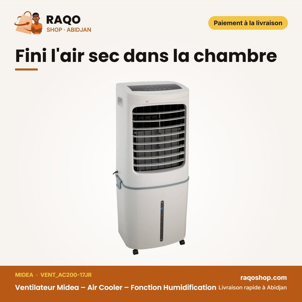Ventilateur Midea – Air Cooler – Fonction Humidification – Avec Télécommande | VENT_AC200-17JR