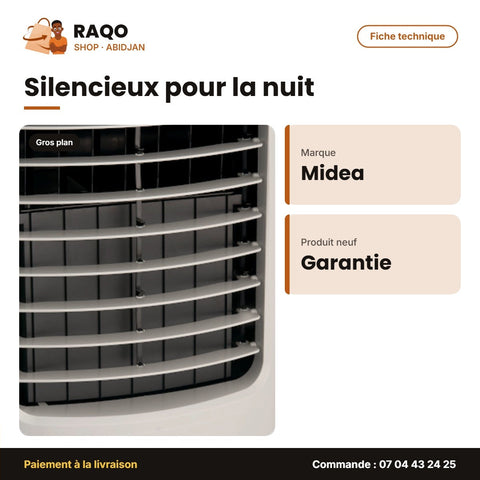 Ventilateur Midea – Air Cooler – Fonction Humidification – Avec Télécommande | VENT_AC200-17JR