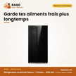 Réfrigérateur Américain Nasco – 2 Portes – 436L Net – Miroir-Noir | HNASF2-55.1S