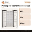 62,V1WD - Réfrigérateur Américain Nasco – 2 Portes – 425L – Gris Fonce | SNASF2-62,V1WD