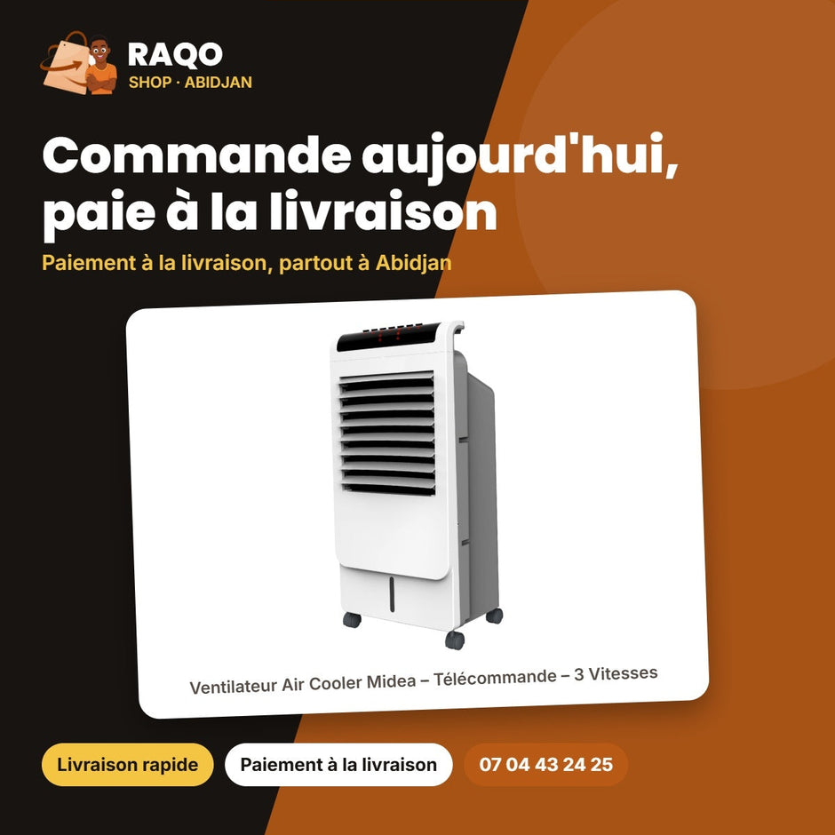 Ventilateur Air Cooler Midea – Télécommande – 3 Vitesses – 2WIND Modes | VENT_AC120-15C