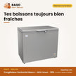Congélateur Horizontal Nasco – Gris Fonce – 195L – Porte Vitrée Int. | SNAS-300