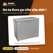 Congélateur Horizontal Nasco – Gris Fonce – 195L – Porte Vitrée Int. | SNAS-300