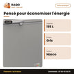 Congélateur Horizontal Nasco – Gris Fonce – 195L – Porte Vitrée Int. | SNAS-300