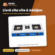 Rechaud à Gaz Nasco – 3 Feux – Vitré – Grille Porte Casserole Noir | NASGS-K311S