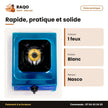 Rechaud à Gaz Nasco – Blanc – 1 Feux – Bruleurs à Gaz en Cuivre | NASGS-K1CSS