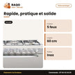 Gazinière Nasco – 5 Feux – Miroir - Inox – 90*60CM | GCNAS-9060S/SM