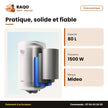 Chauffe Eau Électrique Vertical Midea – 80L – Pot en Émail – 1500W | D80-15FG