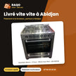 Gazinière Nasco – 5 Feux – Miroir Inox-Noir – 80*60CM | GCNAS-8060S/SM