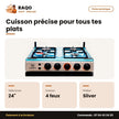 Gazinière Nasco – 24'' – 4 Feux – Silver | NASGC-LME60I
