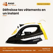 Fer à Repasser à Vapeur Nasco 2200W 350ML Max – 360° – Noir-Blanc | FR_NA-8878
