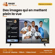 TV LED 43'' Hisense – 108cm – Vidaa Smart – Netflix-Youtub-Prime Video | 43A4QS
