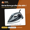 Fer à Repasser à Vapeur Nasco – 2200W – Semelle Ceramique – 500ML Eau | NAS-2208-DSS