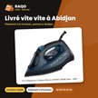 Fer à Repasser à Vapeur Nasco 2400W 320ML Max – 360° – Noir-Bleu Fonce | NA-8871