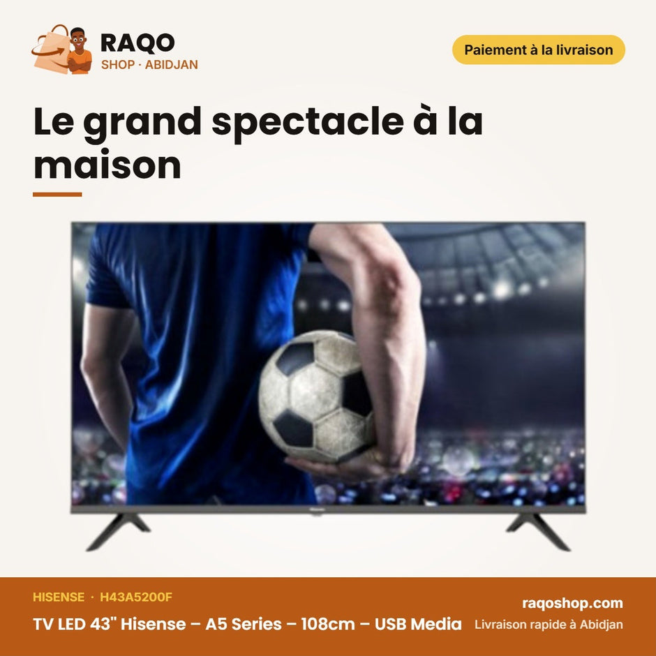 TV LED 43'' Hisense – A5 Series – 108cm – USB Media | H43A5200F