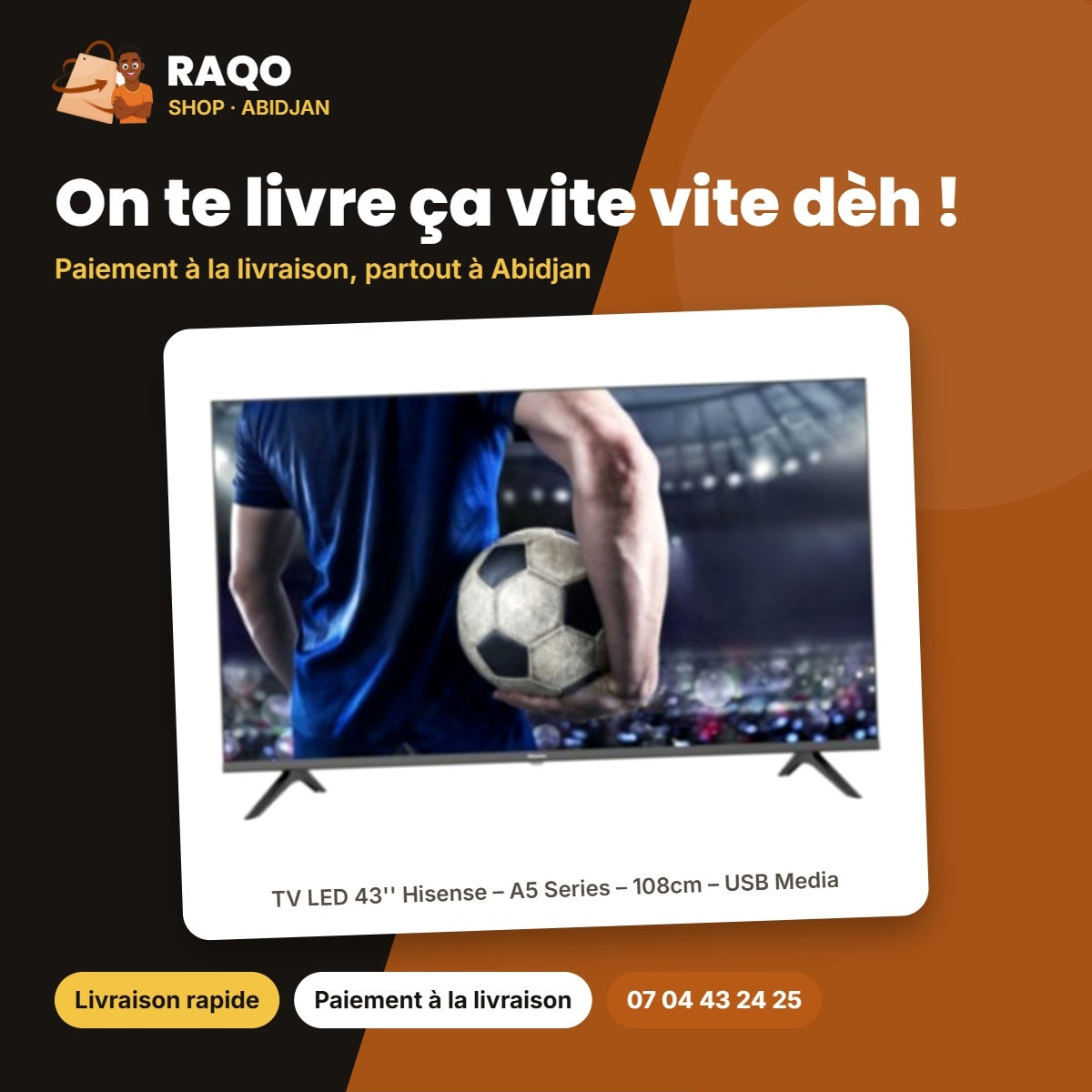 TV LED 43'' Hisense – A5 Series – 108cm – USB Media | H43A5200F