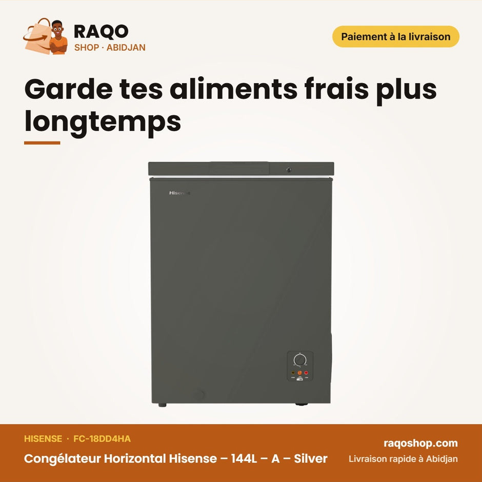 Congélateur Horizontal Hisense – 144L – A – Silver | FC-18DD4HA
