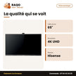 TV LED 65'' Écran Display Commercial Hisense – 4K UHD – Android 13.0 – Tactile | 65WM6FE