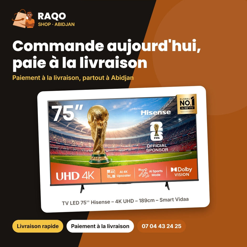 TV LED 75'' Hisense – 4K UHD – 189cm – Smart Vidaa | 75A6Q