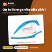 Fer à Repasser à Sec Nasco – 1000W – Semelle Anti Adhésive – Blanc-Bleu | NAS-2203-DI