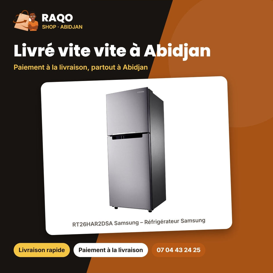 RT26HAR2DSA Samsung – Réfrigérateur Samsung – 203L (150LT+53LT) – Argent | RT20HAR2DSA/GH