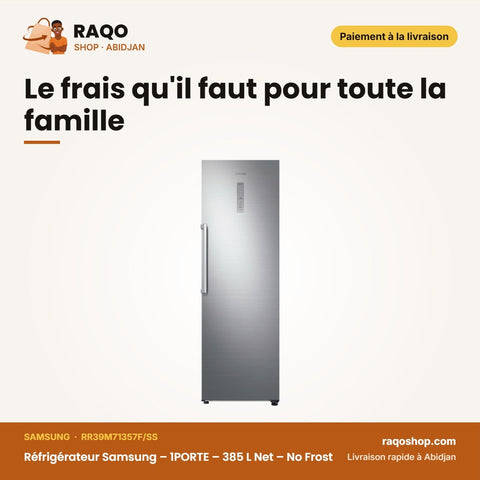 Réfrigérateur Samsung – 1PORTE – 385 L Net – No Frost | RR39M71357F/SS
