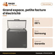 Congélateur Horizontal Samsung – Dark Gray – 287L – 2 Panier Internes | RI70F29VNGAGR