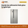 Réfrigérateur Américain Nasco – 2 Portes – 436L Net – Silver | HNASF2-55S