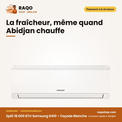 Split 18.000 BTU Samsung R410 – Façade Blanche | AR18CRHGAWK/AF