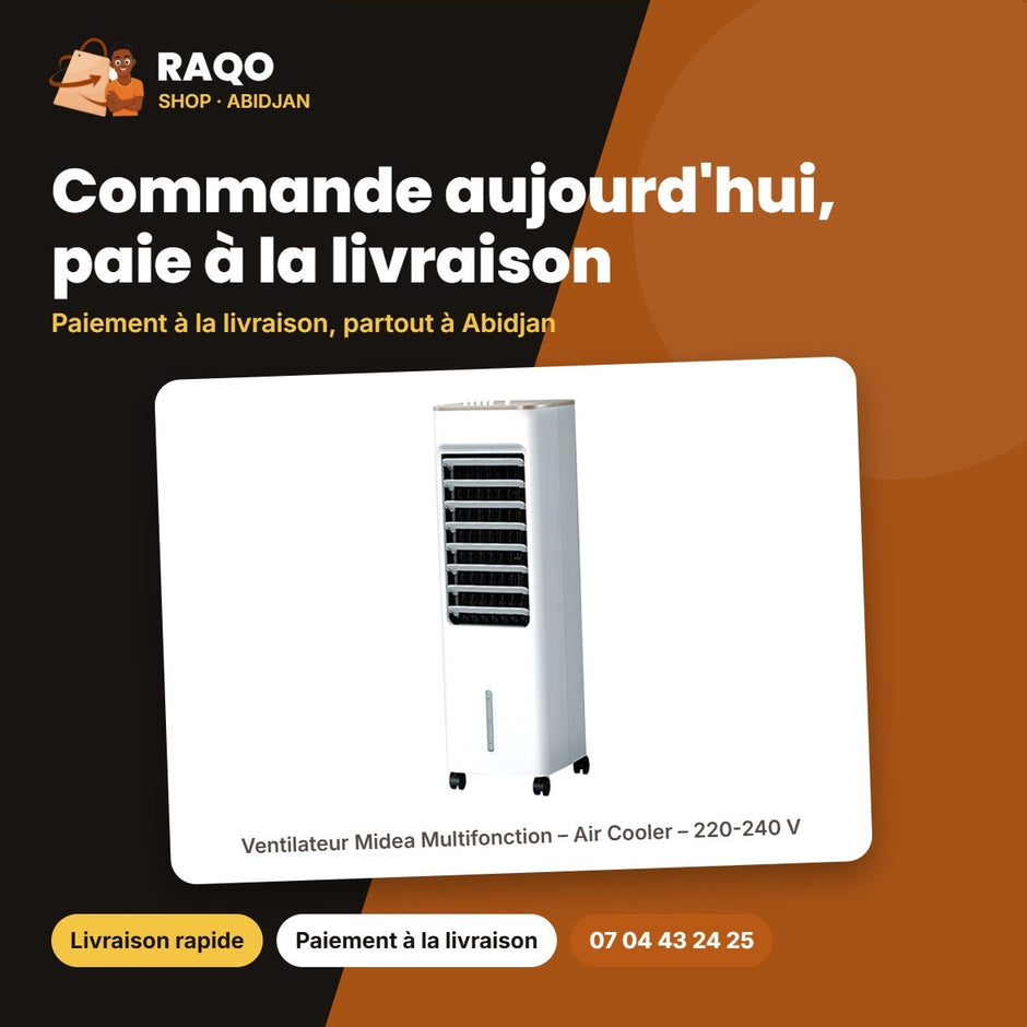 Ventilateur Midea Multifonction – Air Cooler – 220-240 V | VENT_AC100-18B