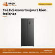 Réfrigérateur Américain Nasco – 2 Portes – 425L (252L+173L) – Gris Fonce | SNASF2-62V1