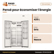 Réfrigérateur Américain Nasco – 2 Portes – 425L (252L+173L) – Gris Fonce | SNASF2-62V1