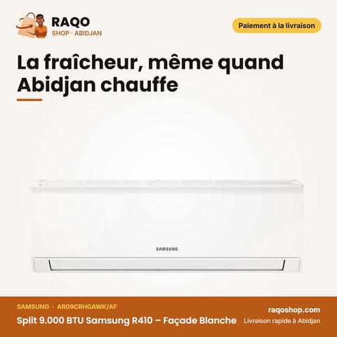 Split 9.000 BTU Samsung R410 – Façade Blanche | AR09CRHGAWK/AF