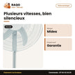 Ventilateur Rechargeable à Pied Midea – 9REGLAGES – Affichage DEL – Silencieux | FS45-23MRD