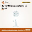 Ventilateur Rechargeable à Pied Midea – 9REGLAGES – Affichage DEL – Silencieux | FS45-23MRD