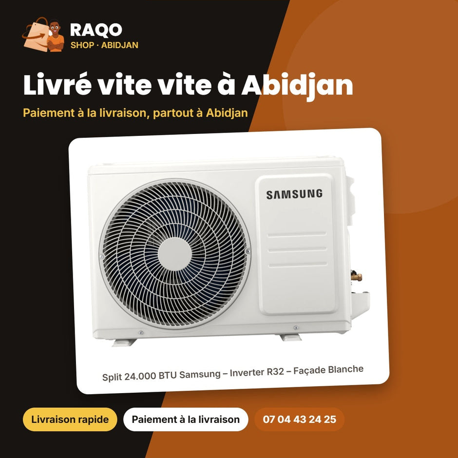 Split 24.000 BTU Samsung – Inverter R32 – Façade Blanche – 220 | AR40H24D0AM/AF