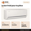 Split 24.000 BTU Samsung – Inverter R32 – Façade Blanche – 220 | AR40H24D0AM/AF