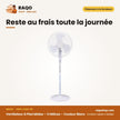 Ventilateur à Pied Midea – 3 Hélices – Couleur Blanc – 3 Vitesses | VENT_FS45-3D