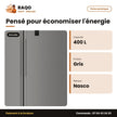Réfrigérateur Américain Nasco – 2 Portes – 400 L – Gris Fonce | SNASF2-62