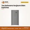Réfrigérateur Américain Nasco – 2 Portes – 400 L – Gris Fonce | SNASF2-62
