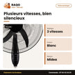 Ventilateur à Pied Midea – 5 Hélices – Blanc – 3 Vitesses | VENT_FS50-12P
