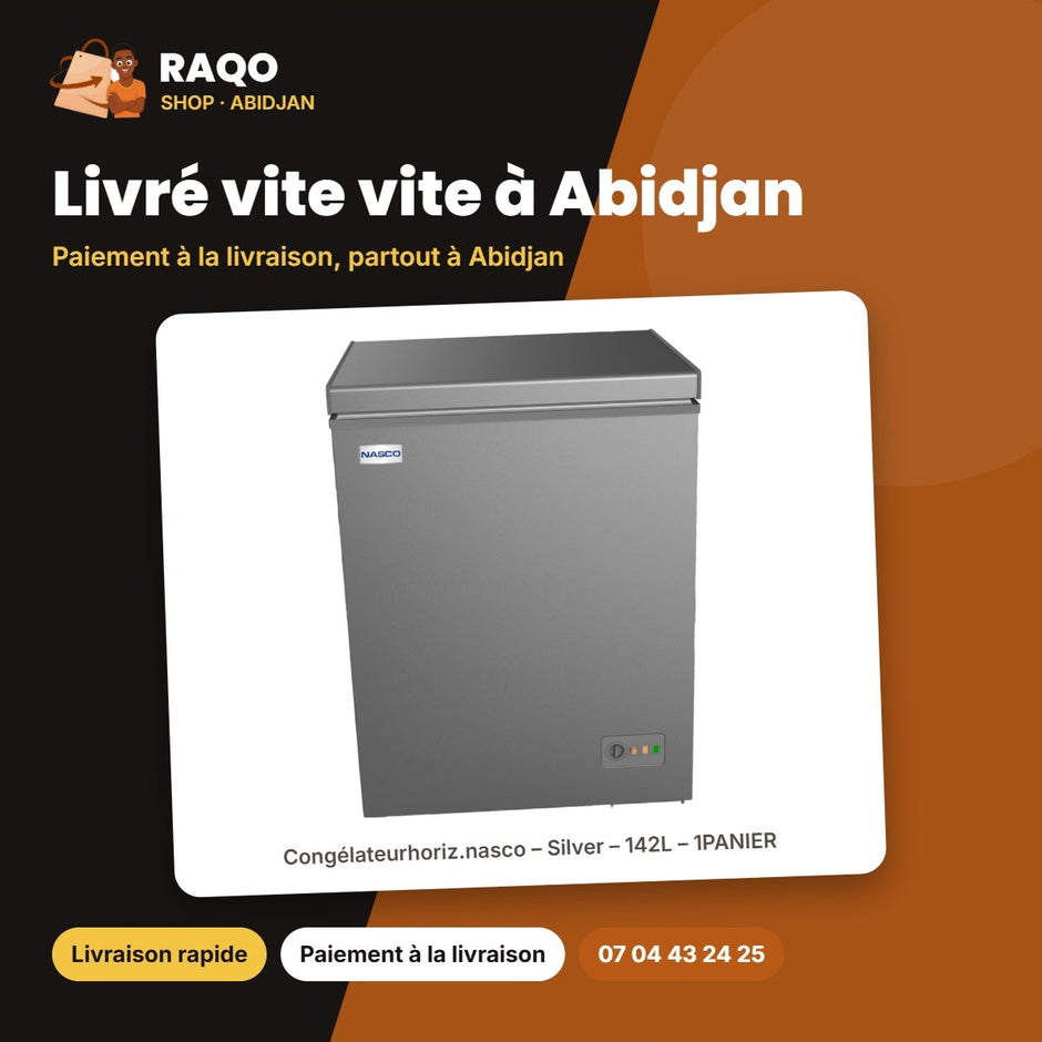 Congélateurhoriz.nasco – Silver – 142L – 1PANIER | SNAS-230